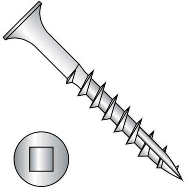 Kanebridge Drywall Screw, #10 x 3 in, 18-8 Stainless Steel, Bugle Head Square Drive 10487DQG188